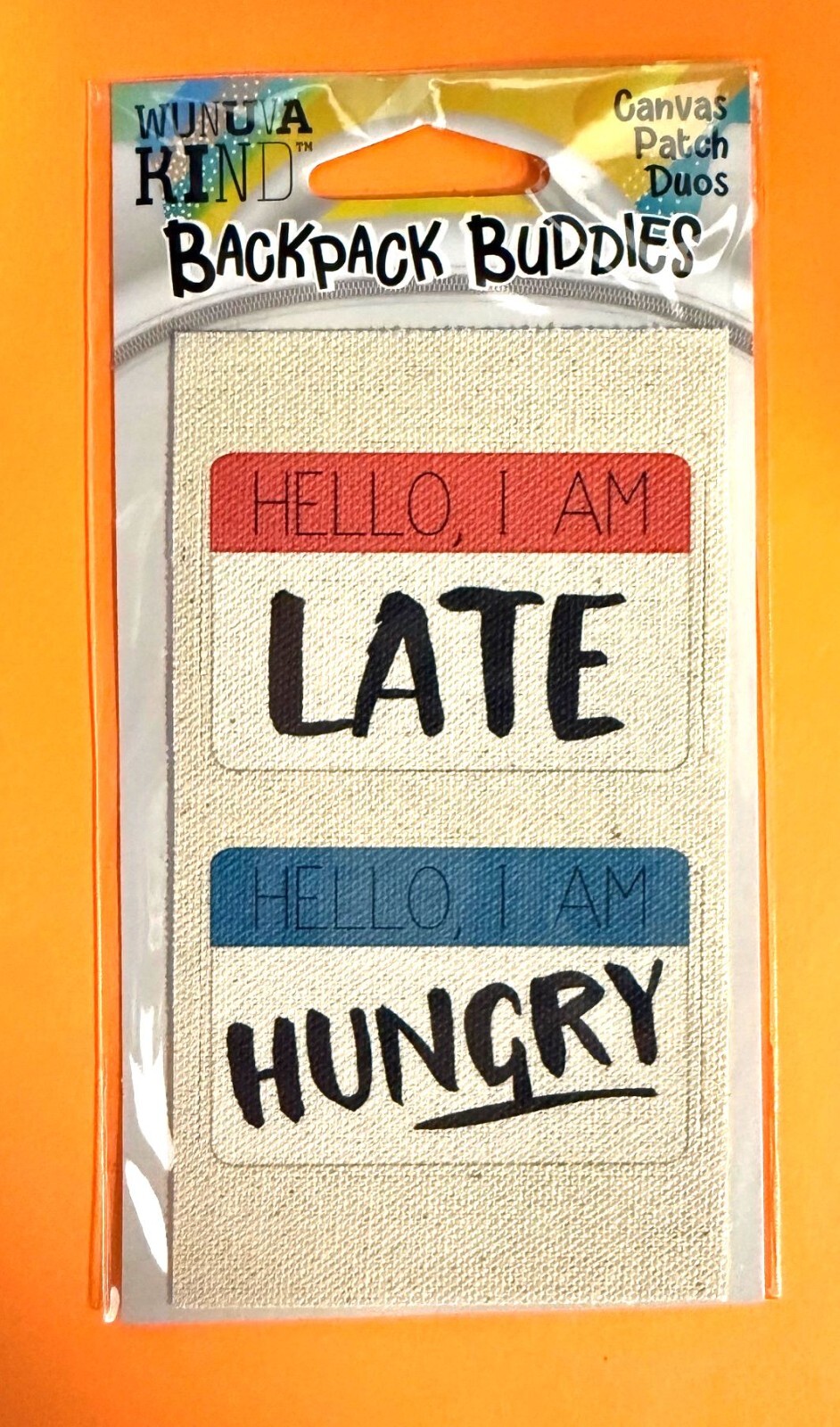 LATE & HUNGRY 2 PACK DIE CUT CANVAS 2.5" DECALS STICKERS FOR CLOTH FREE SHIP