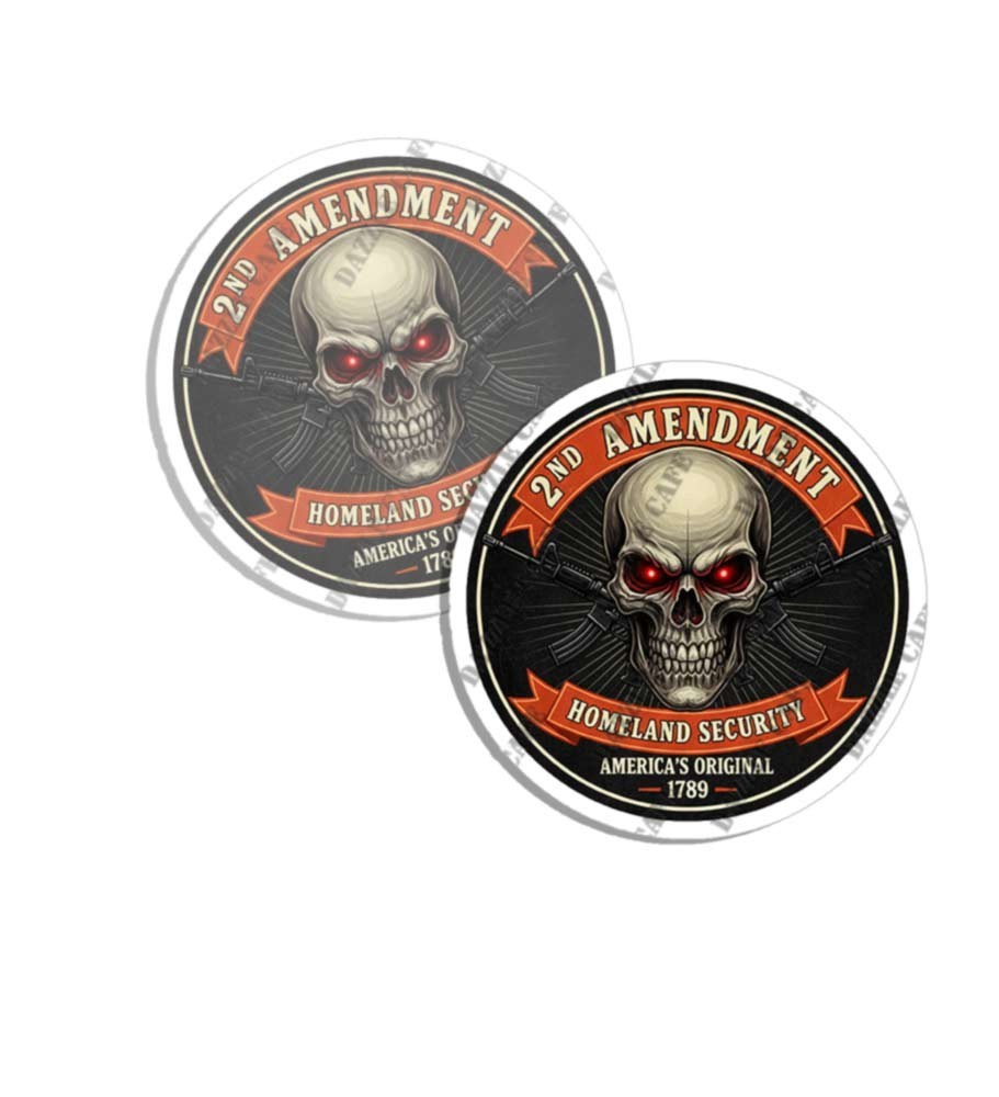 2nd Amendment Homeland Sticker Decal Vinyl Outdoors Decals Made in USA 2 PACK