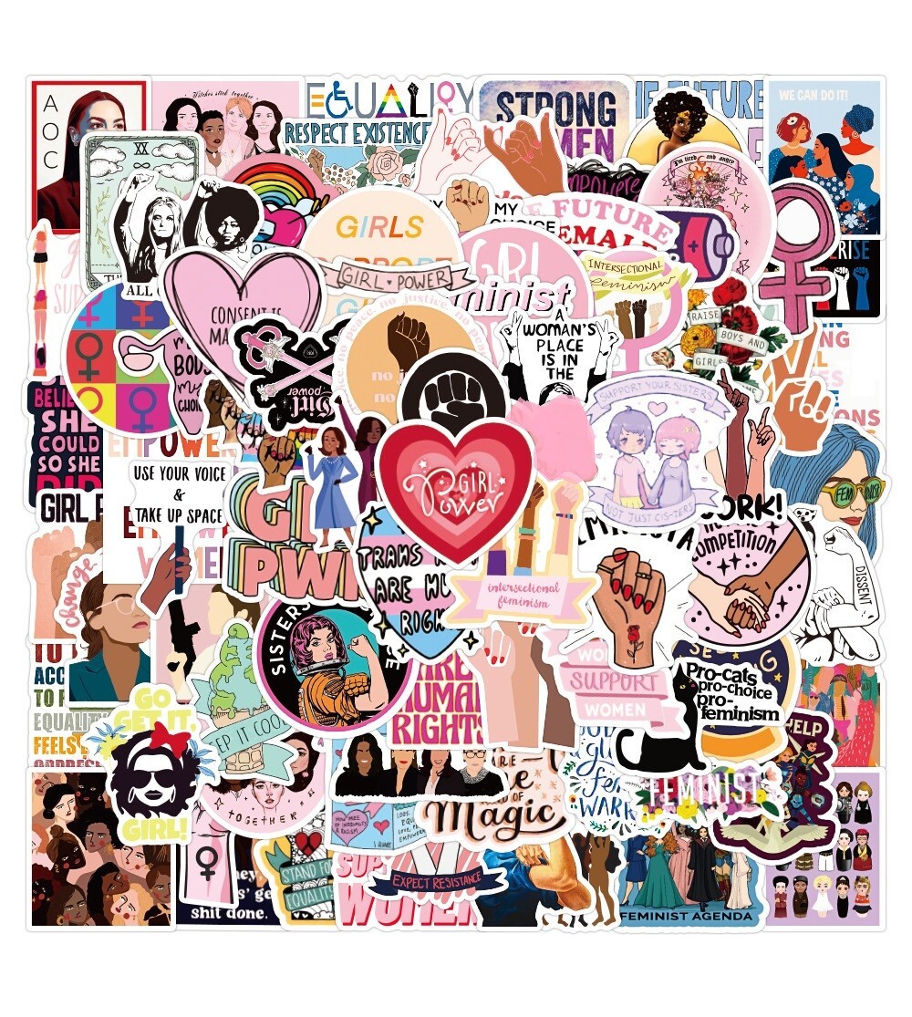 100pcs Feminist Stickers, Pride Queer LGBTQ Feminism GIRL POWER Equality,#055
