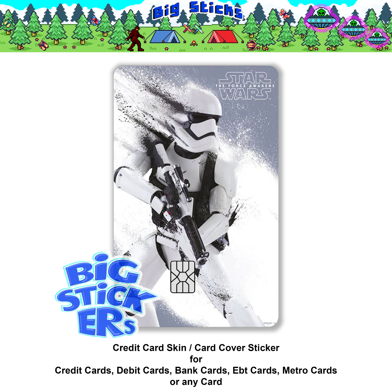 Starwars Credit Card Cover SMART Sticker Skin Wrap, Card Sticker Decal