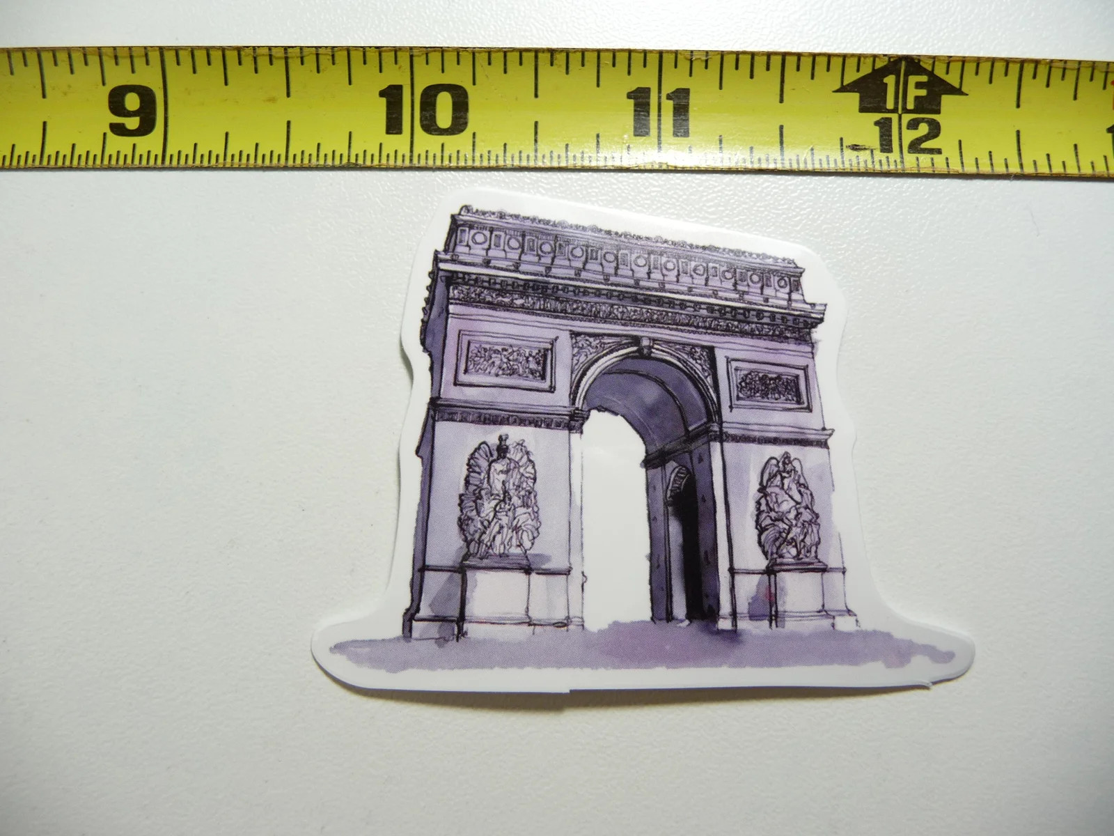 ARC DE TRIOMPHE PARIS FRANCE SMALL STICKER DECAL LANDMARK TOURIST DESTINATION