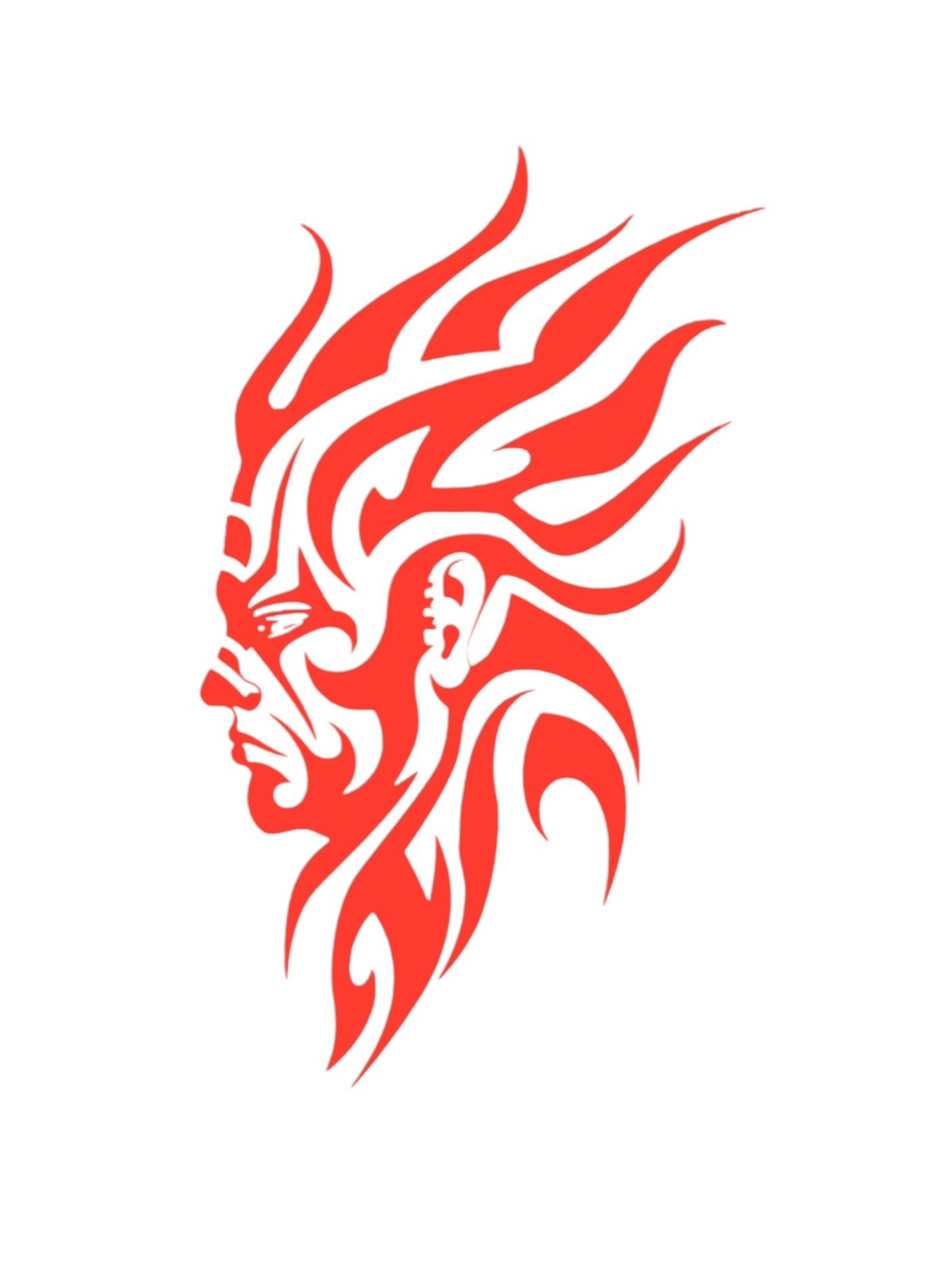 Tribal Male warrior Decal for car Windows Laptops most Smooth Surfaces