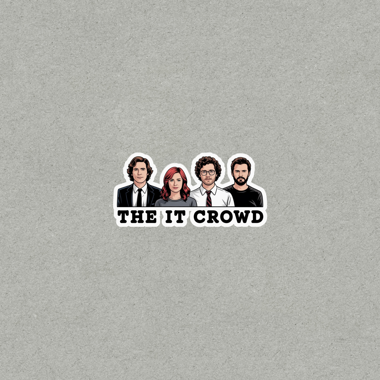 Retro Tech Comedy Team Sticker | Quirky Office Laptop Decal #6399