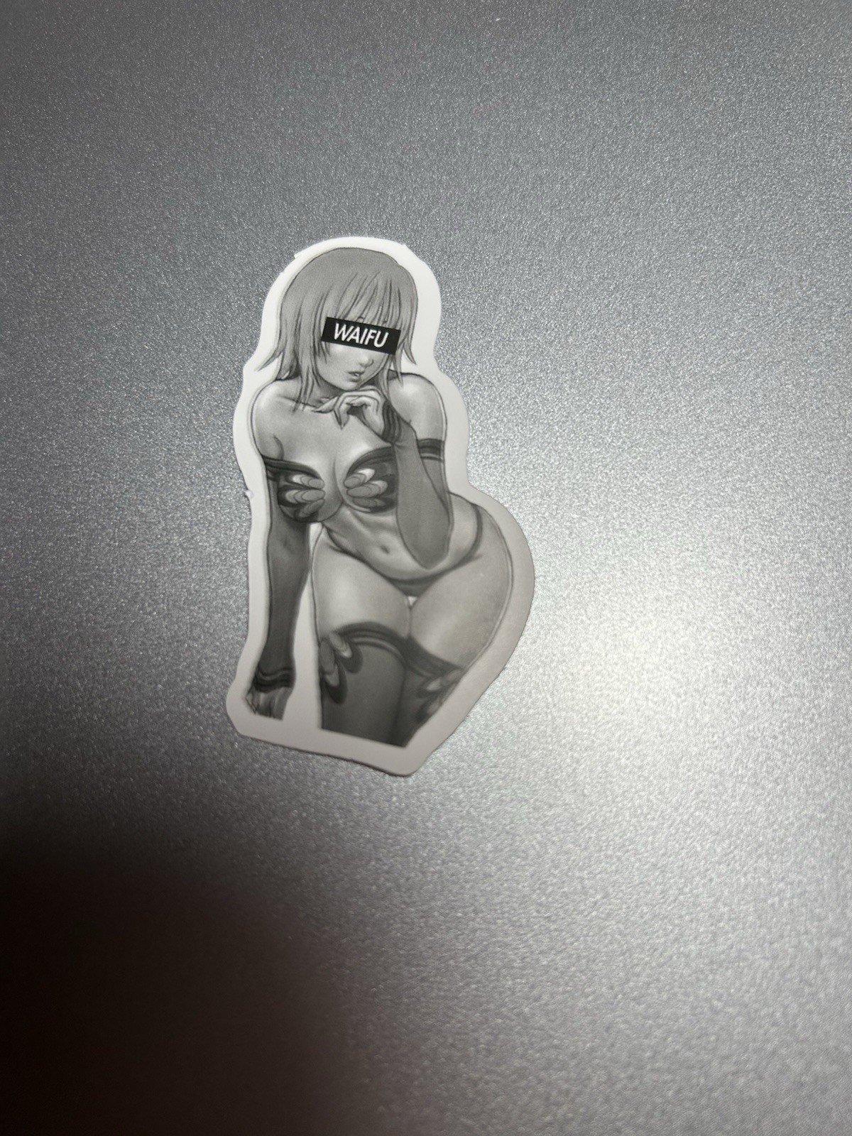 black and white waifu lewd sexy girls stickers #8