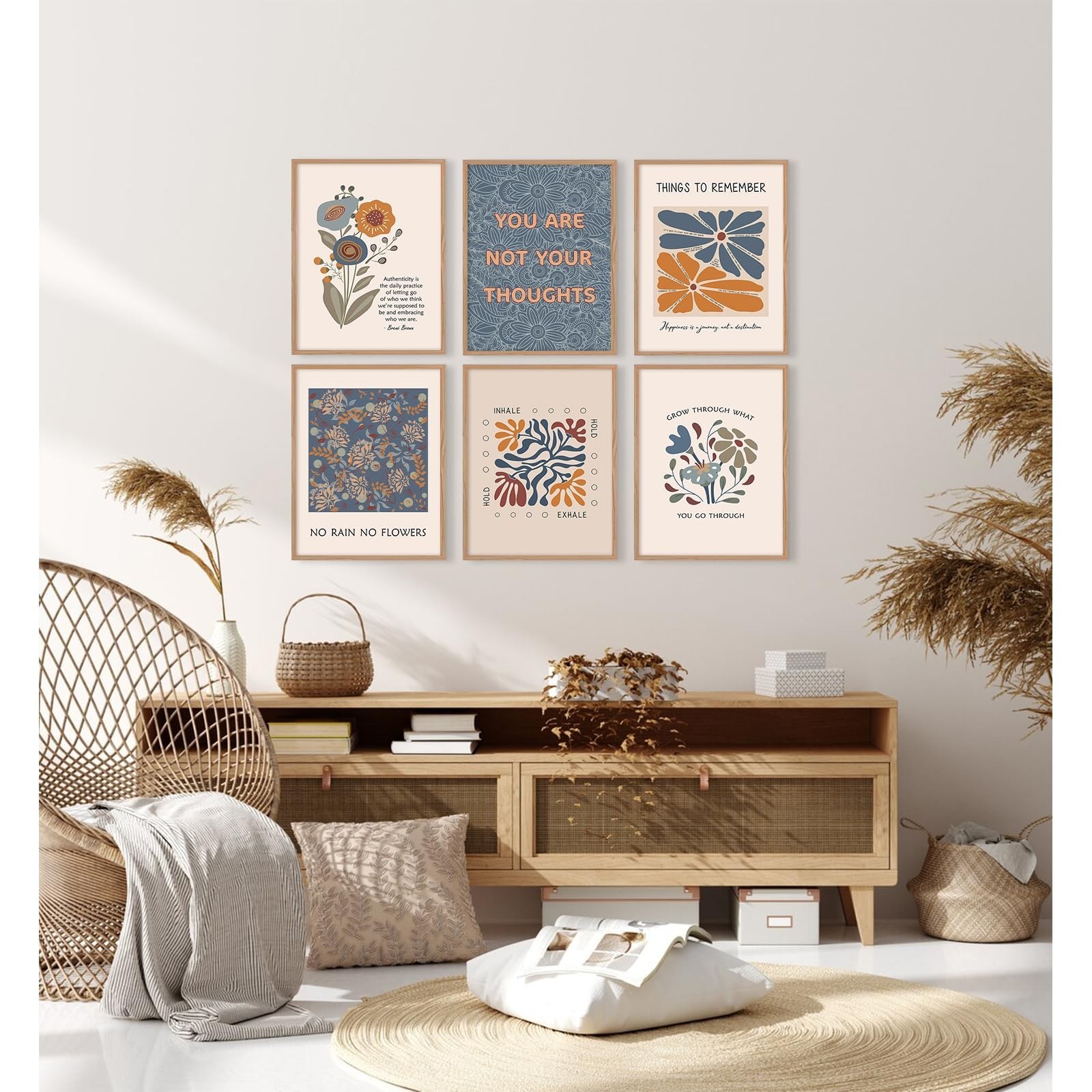 Mental Health Wall Art Poster Motivational Canvas Wall Decor Therapy Office P…