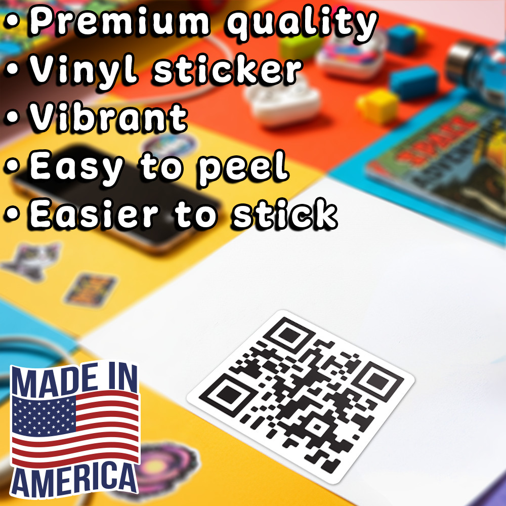 Funny QR Code Vinyl Sticker Hidden Sarcastic Message Decal Adult Humor Prank Gif