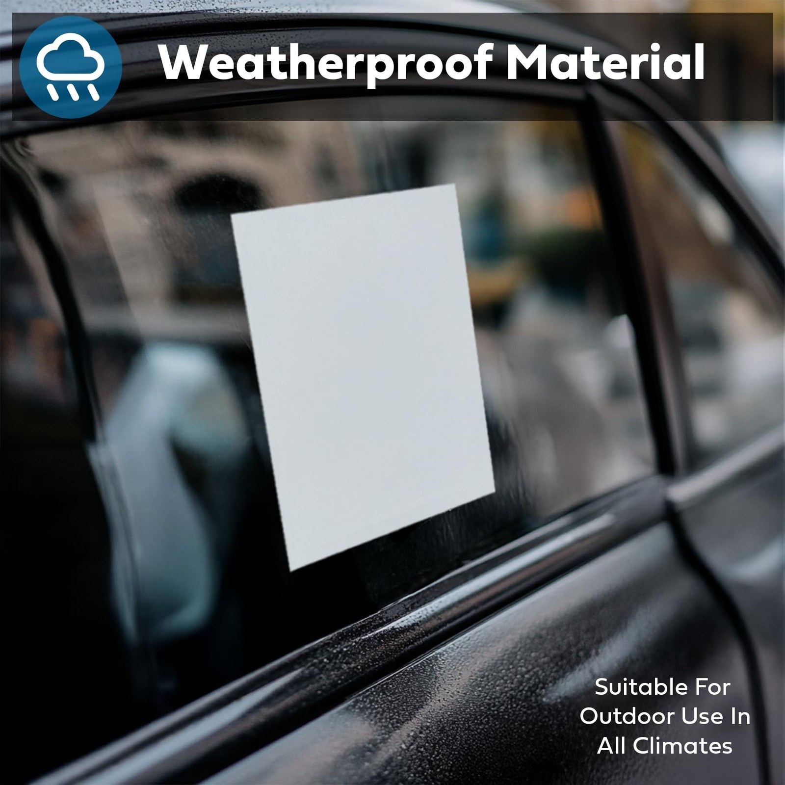 Window Stickers for Car Dealers -Plain Blank White – Exterior, 'Outdoor' | 8….
