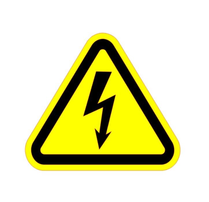High Voltage Decal PICK SIZE Electrical Shock Hazard Warning Sign Vinyl Sticker