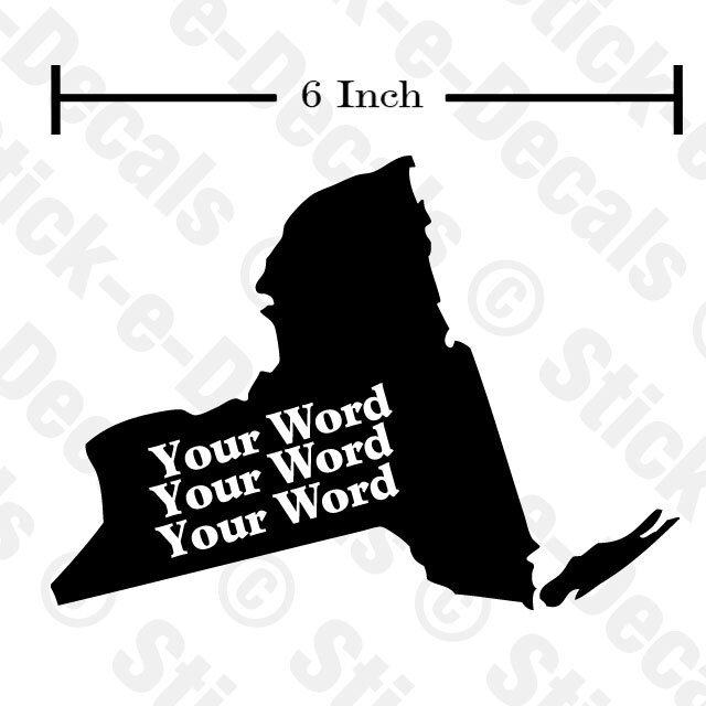 NEW YORK STATE PRIDE Customizable Decal Personalize Phrases Food Teams Yankees