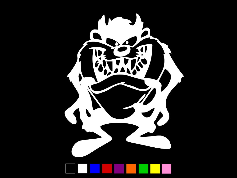 TAZ Tasmanian Devil Looney Tunes Vinyl Decal Car Wall Sticker CHOOSE SIZE COLOR