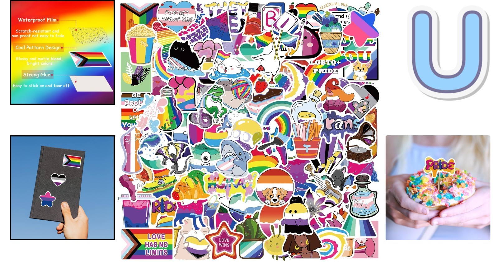 200 PCS Mixed LGBTQ+ Pride Stickers – Assorted Designs for Ultimate Celebration