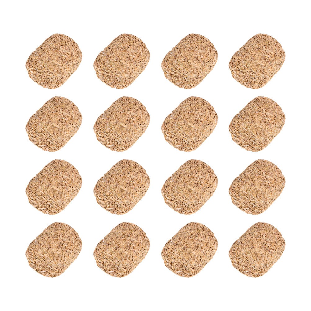 16PCS Faux Mini Hay Bales – Cylinder Miniature Hay Bales for Craft – Artificial