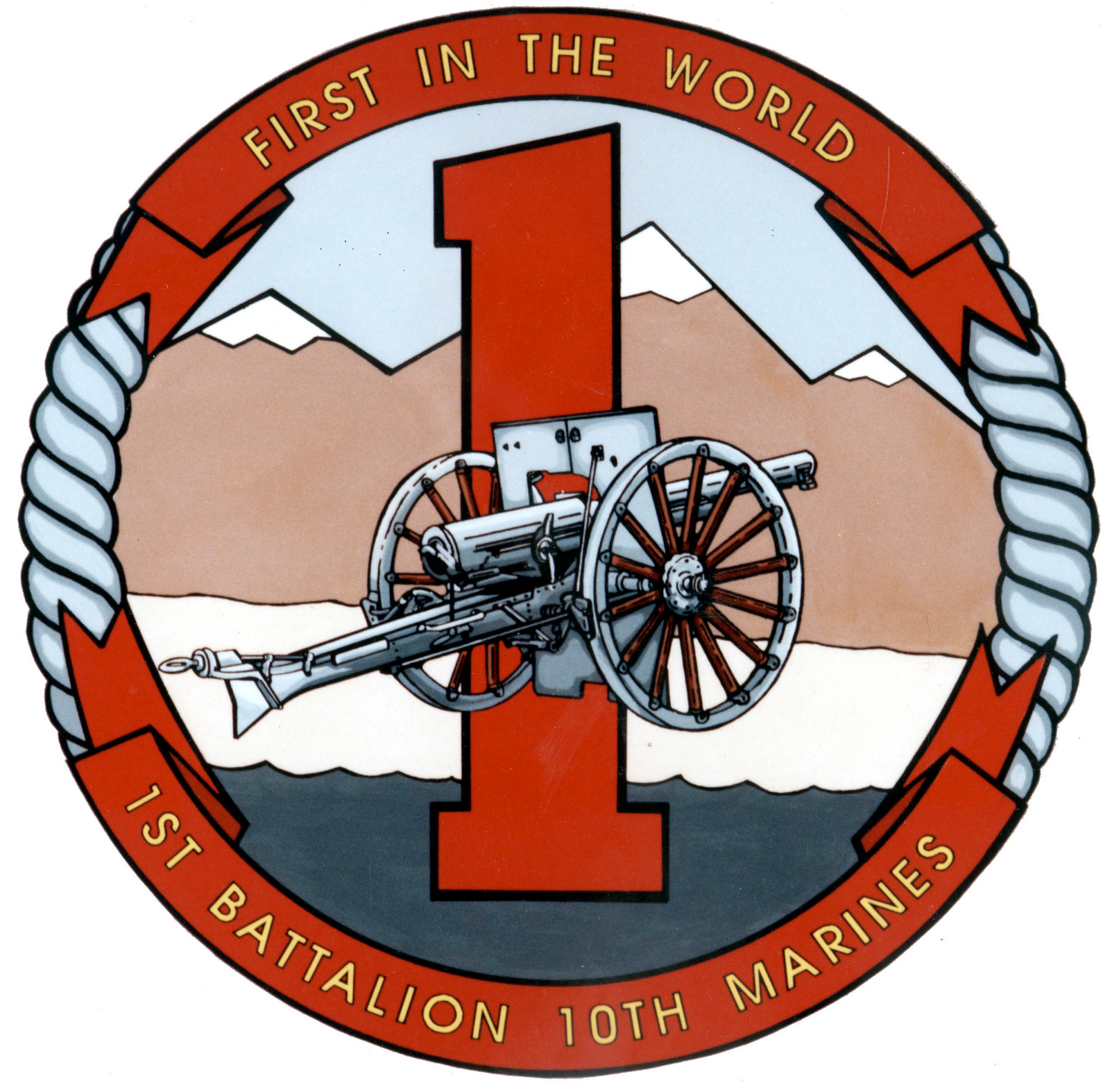 USMC 1st Battalion 10th Marines Patch U.S. Military vinyl decal for car, truck,