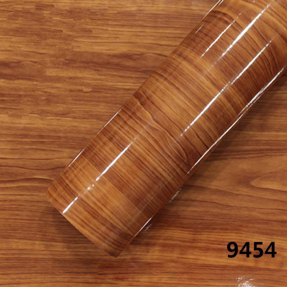 High Gloss Wood Grain Vinyl for Car Interior Furniture Countertop Wrap Sticker