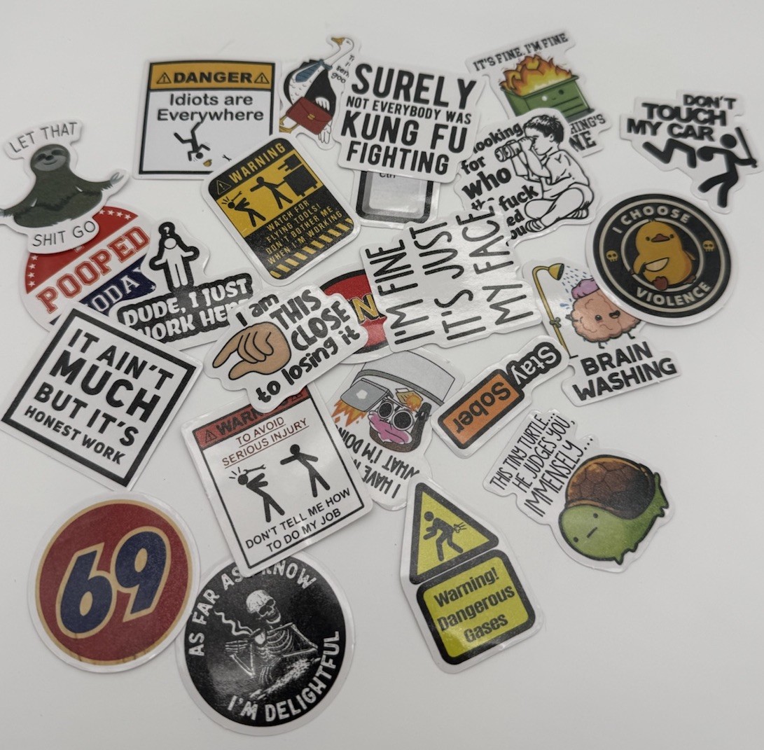 Bulk Lot 130 Funny Stickers Adult Novelty Sarcastic Fathers Day Dad Joke Humor