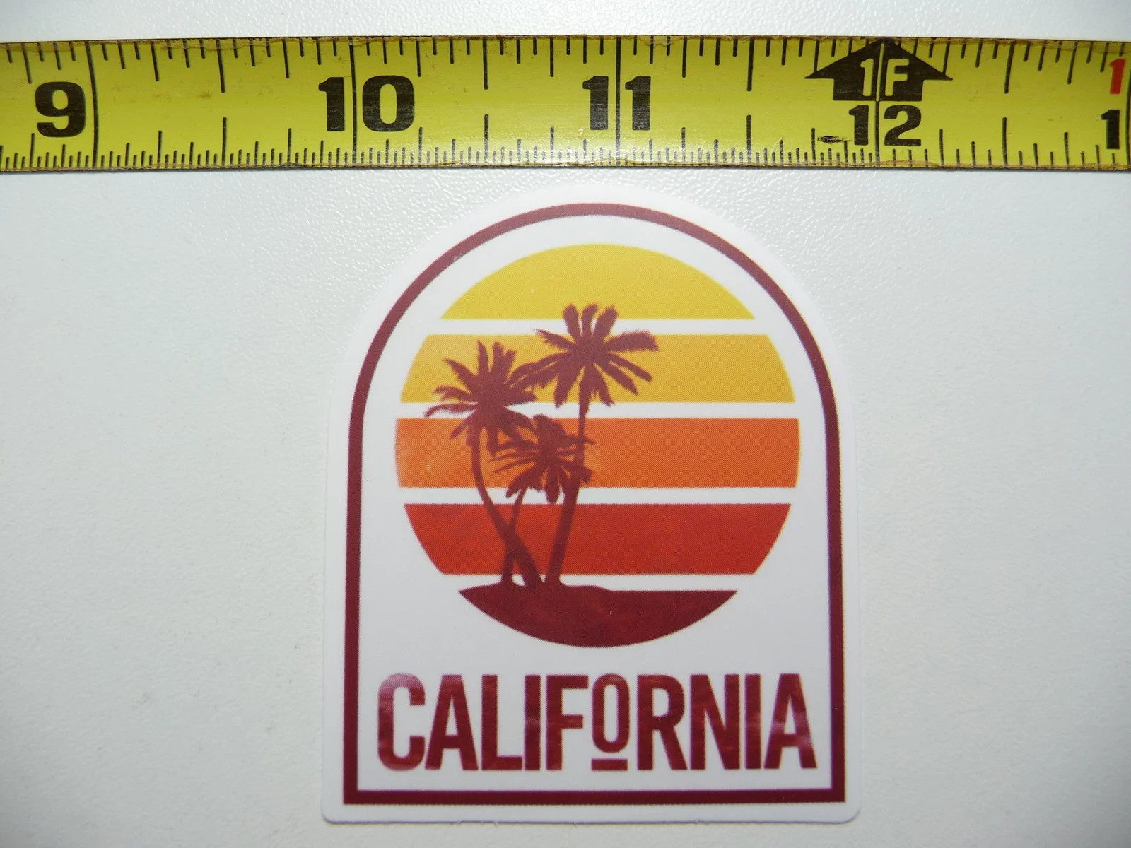 CALIFORNIA SMALL STICKER DECAL THREE PALM TREES MEMORIES COLLECTIBLE SOUVENIR
