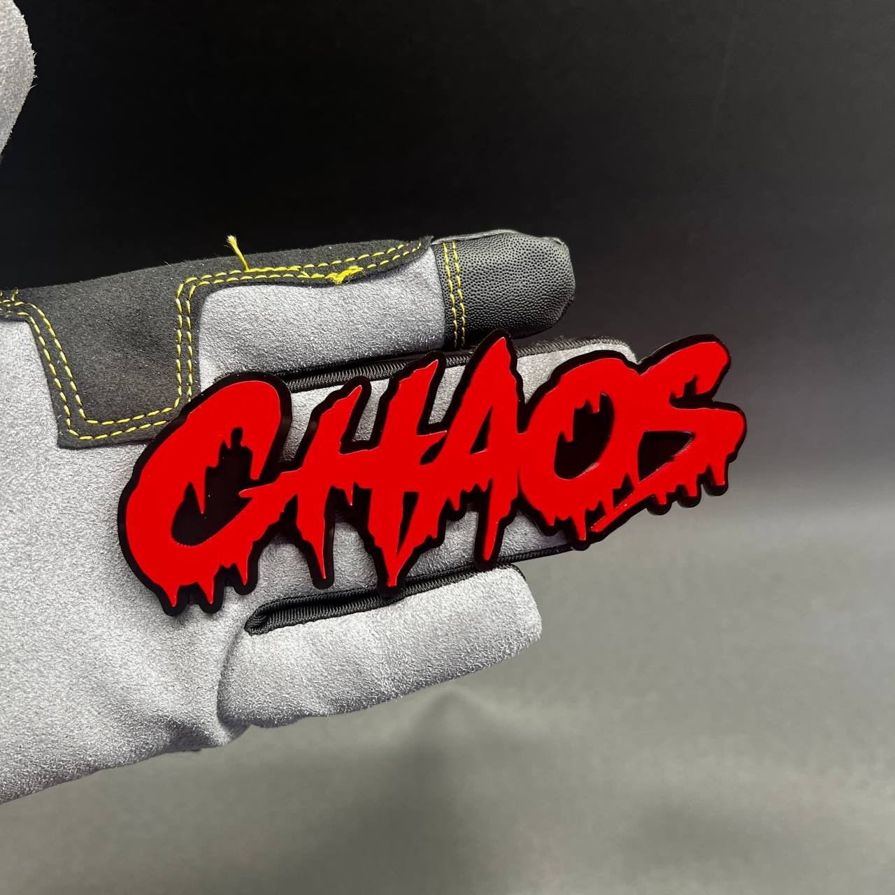 1PC CHAOS 3D Text Custom Car Badge Emblem Fender tailgate Aggressive Decal