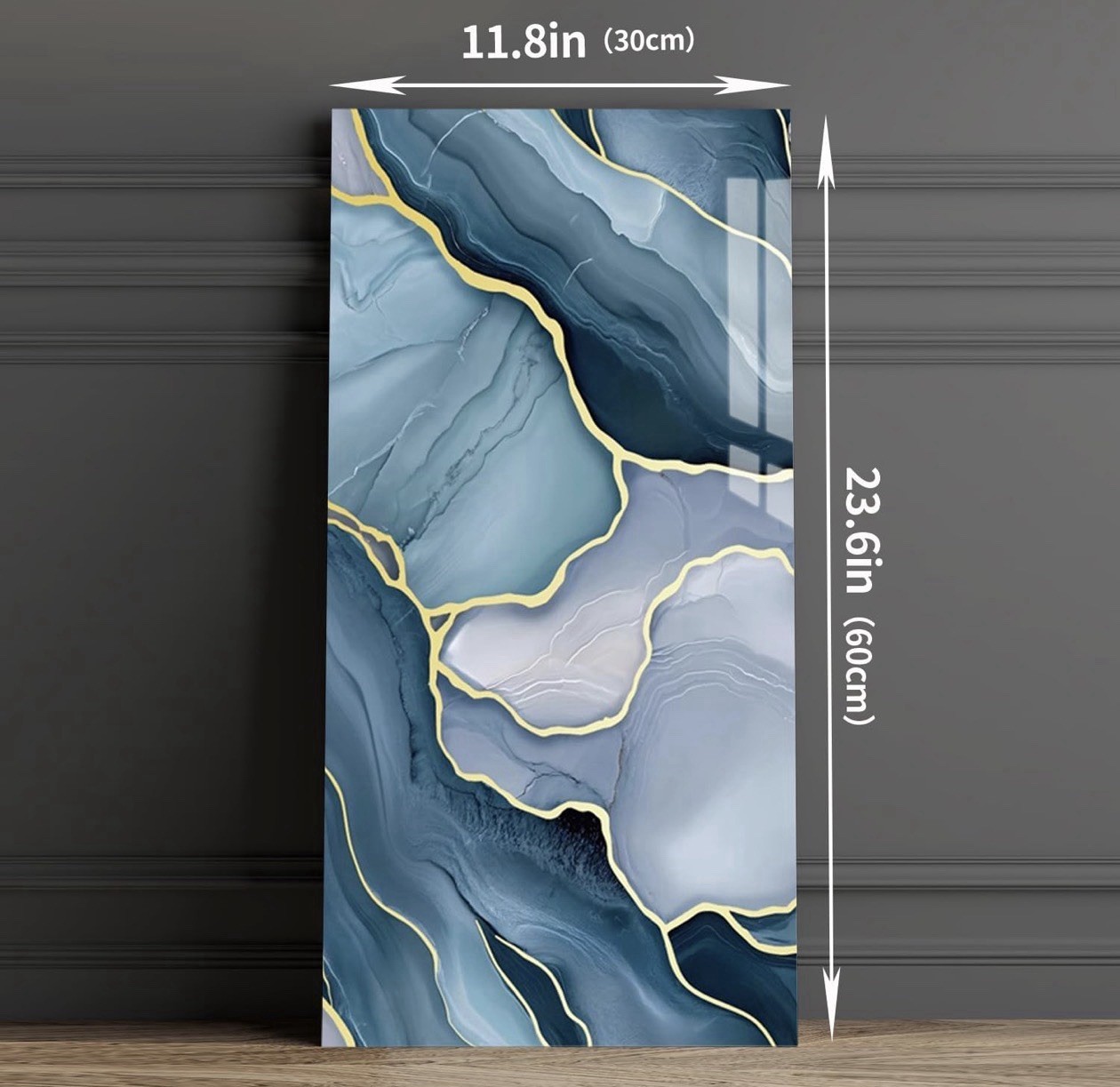 Haimin Marble Peel & Stick Wall Panels 10pcs 23.6×11.8in Waterproof Backsplash