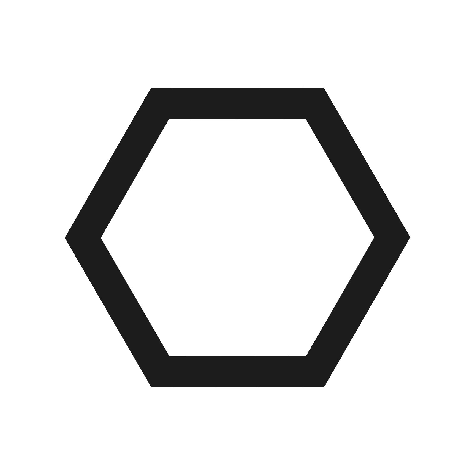 Hexagon shape outline Vinyl Decal Polygon shape symbol Sticker