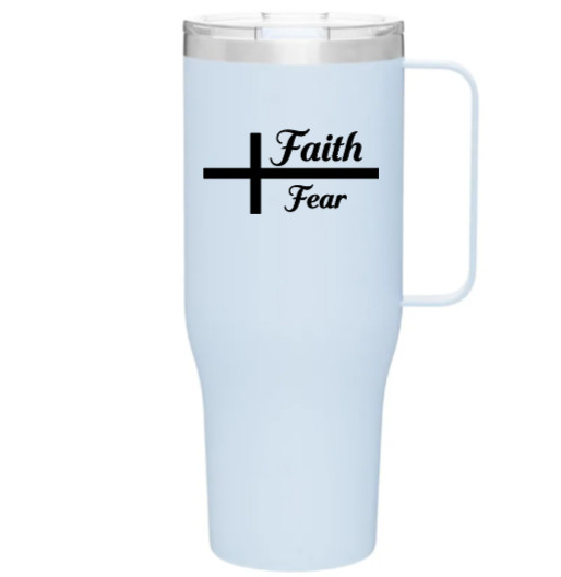Faith Over Fear Vinyl Bumper Sticker | Cross Decal | Car Truck Window Mirror Art