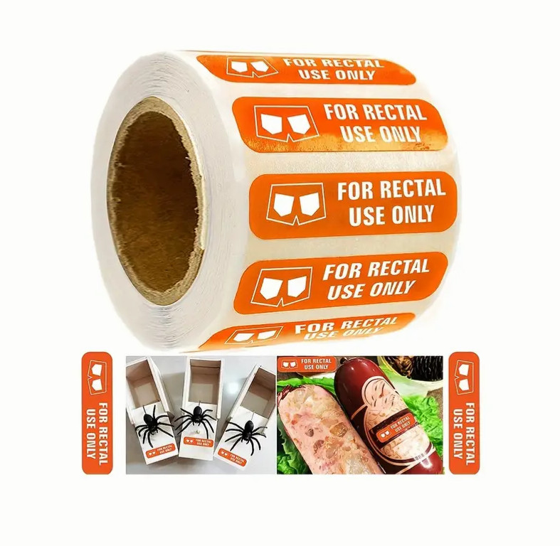 50 "For Rectal Use Only" Stickers Joke Decal Sticker April Fool Meme Funny