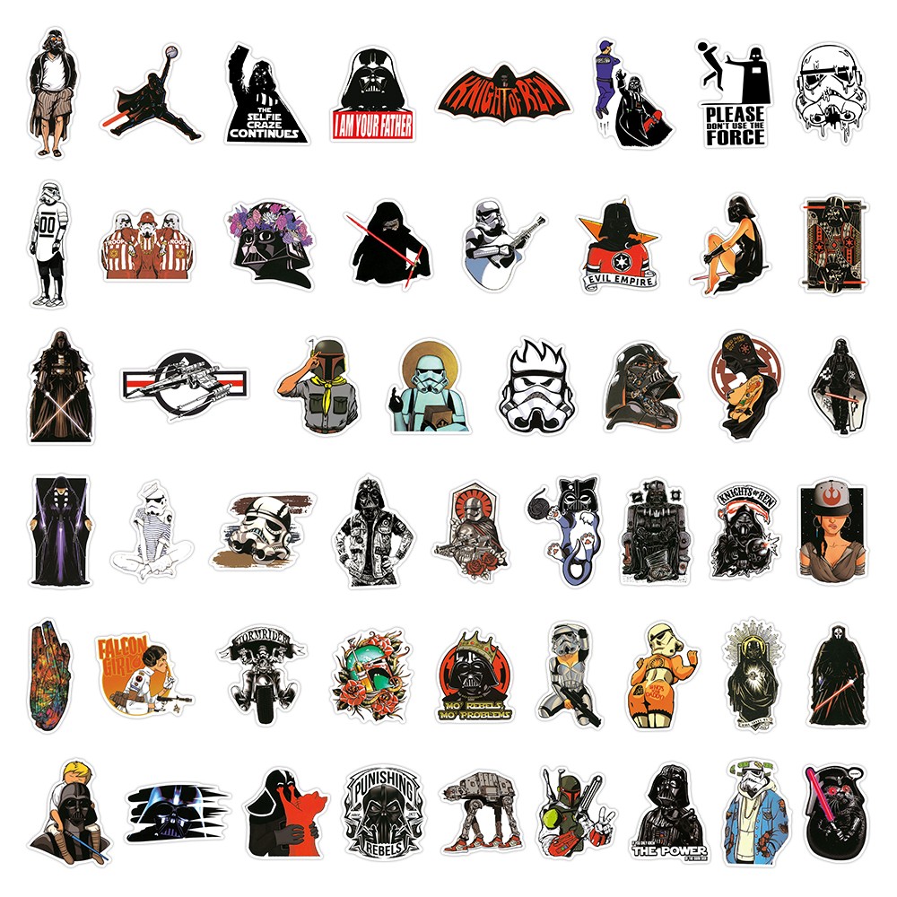 100Pcs Star Wars Stickers Bomb Laptop Skateboard Luggage Graffiti Decals Pack