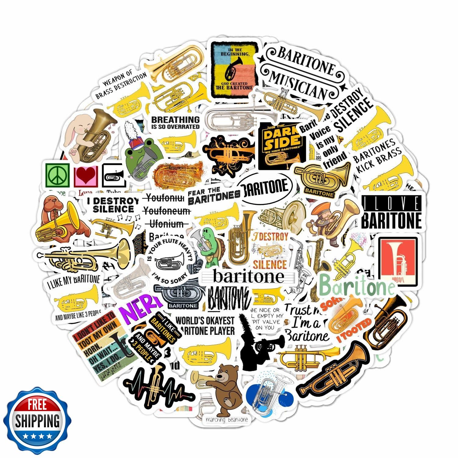 BulbaCraft Baritone Stickers for Water Bottle and Laptop – Baritone Party Fav
