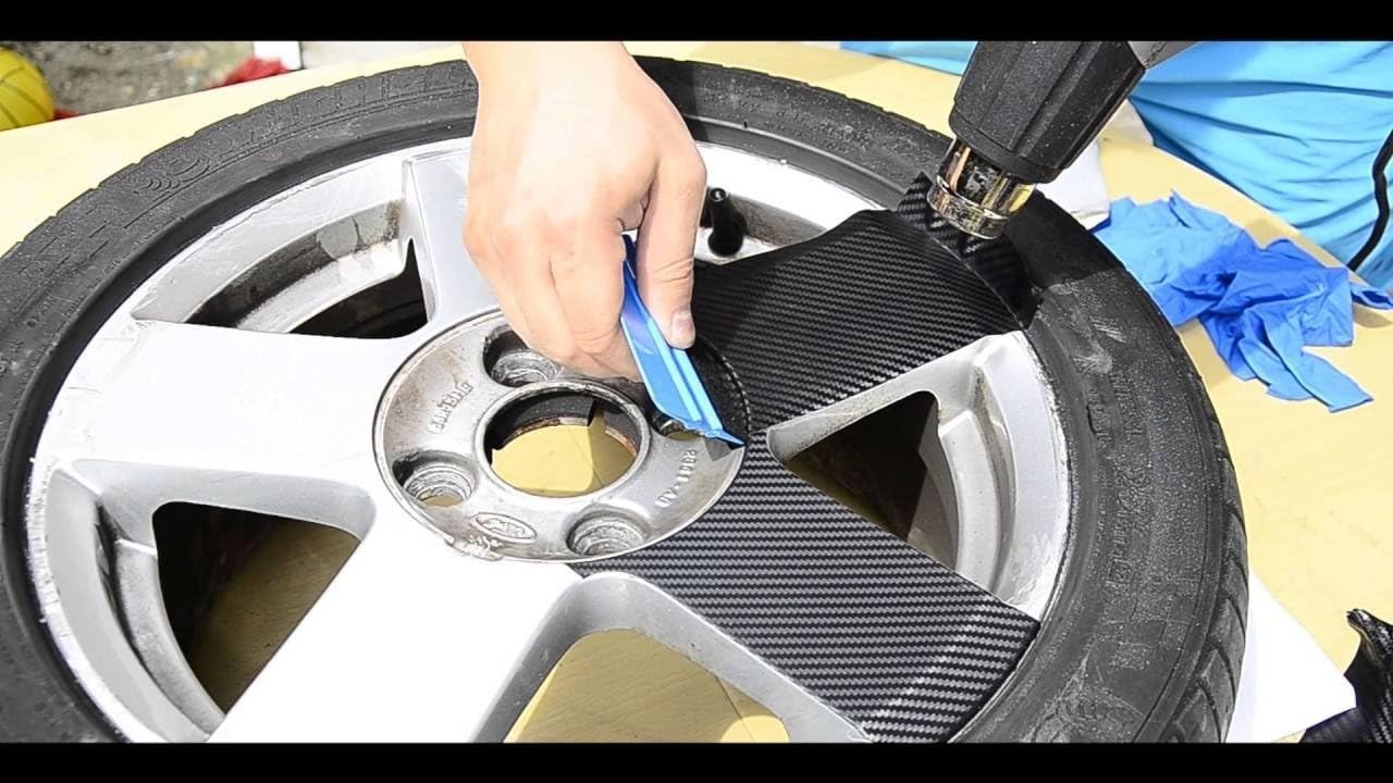 Auto Rim Air-Release Adhesive Vinyl Wrap 24 Inch x 30 Inch 4 Sheet Pack