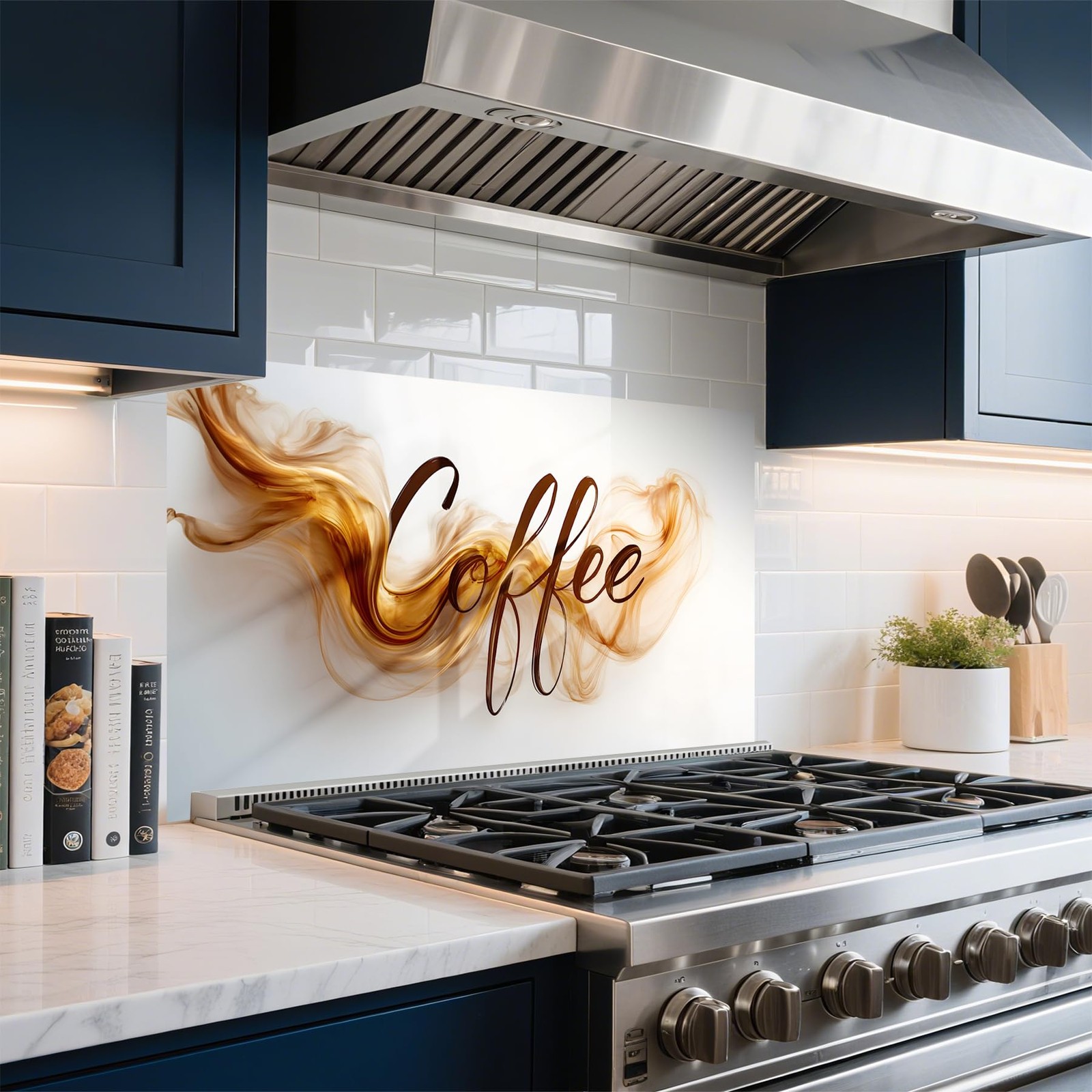 Kitchen Backsplash Stickers Waterproof Stove Backsplash Protector, 30 X 16 in…