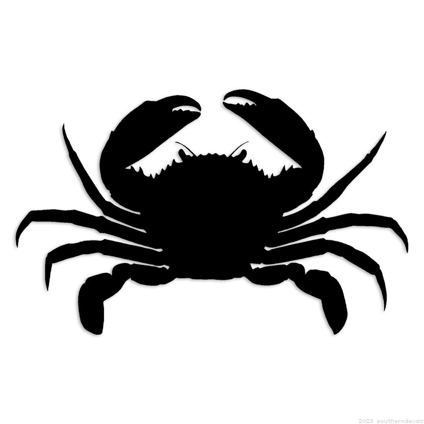 Crab – Decal Sticker – Multiple Colors & Sizes – ebn6783