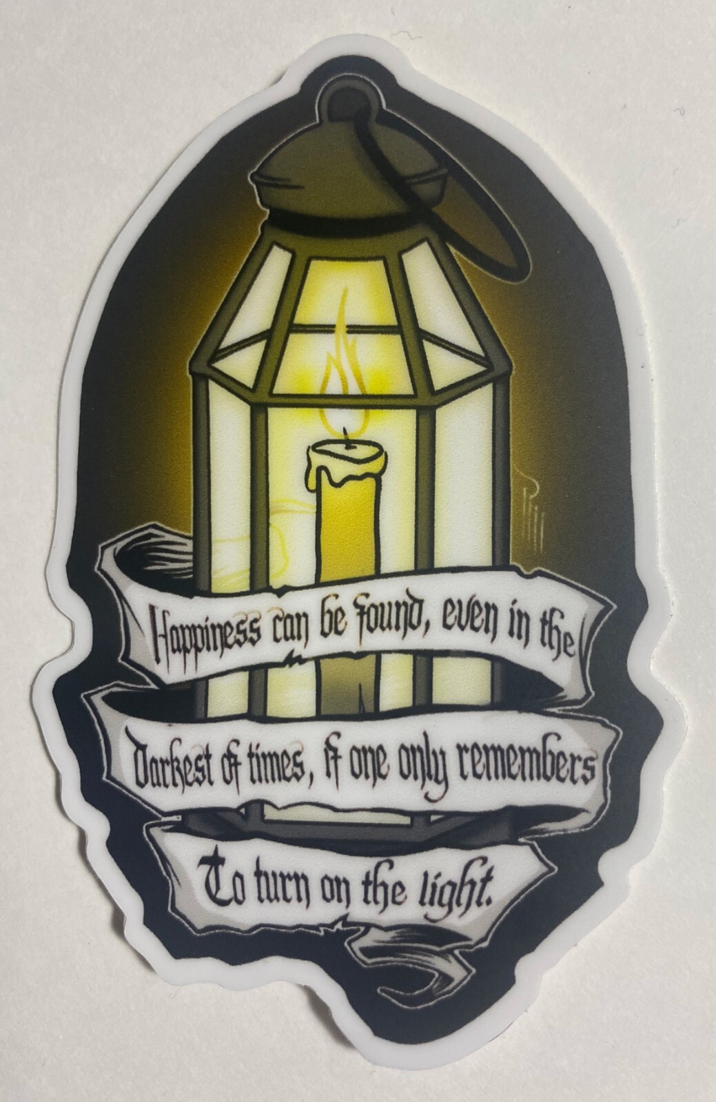 3" x 2" Harry Potter 'TURN ON THE LIGHT' Vinyl Matte Sticker