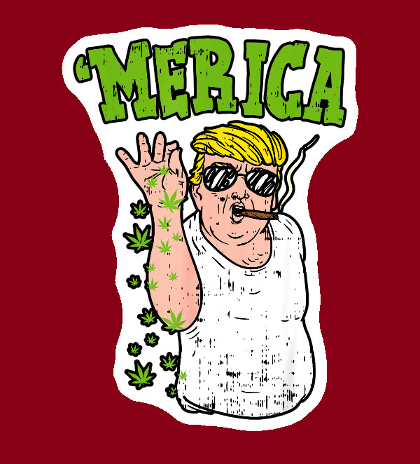 Trump Stoner Merica 420 UV Safe Weatherproof Decal weed Sticker Political