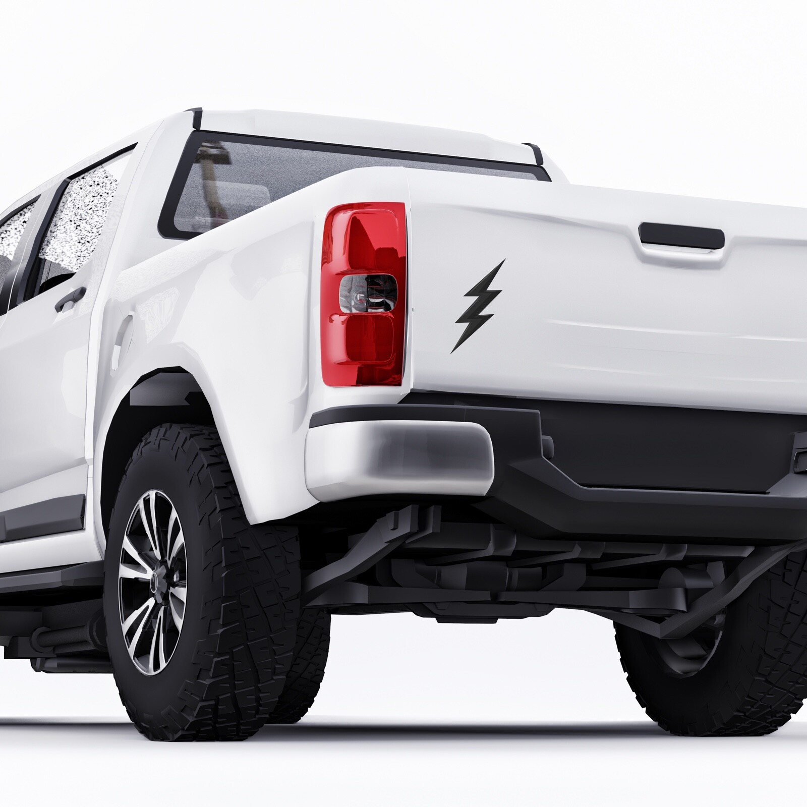 Black Lightning Sticker Thunder Bolts Decal Zig Zag Silhouette Car Window