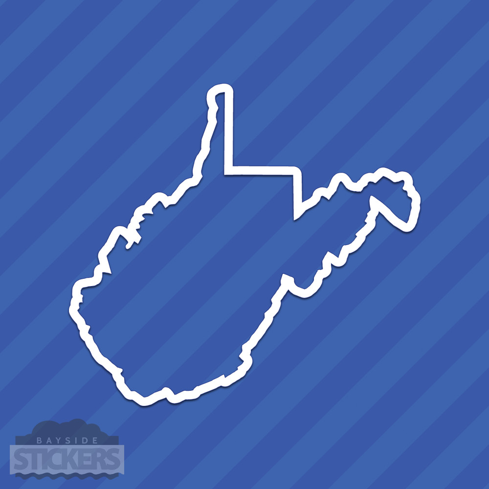 West Virginia WV State Outline Vinyl Decal Sticker