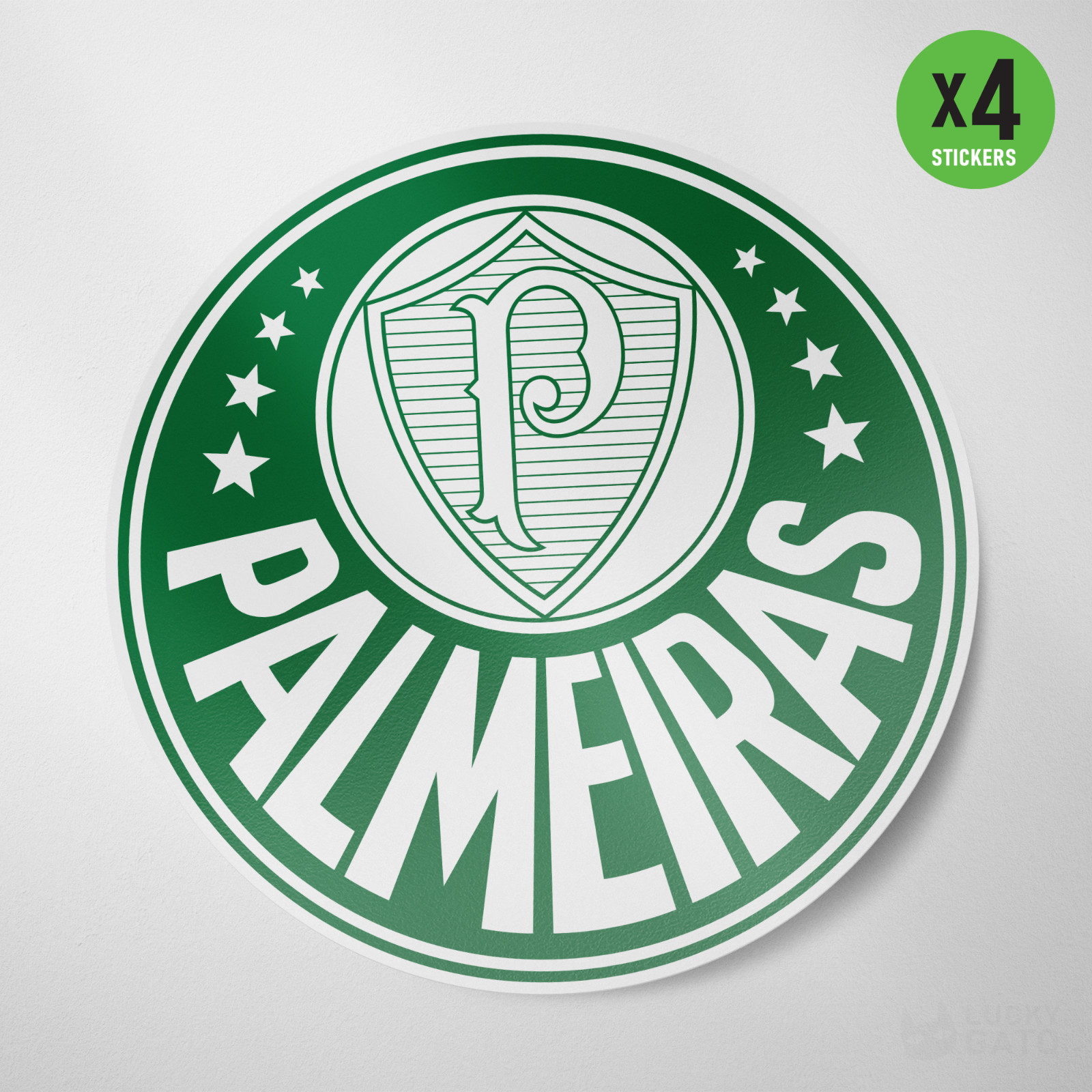Palmeiras Brazil 4 Pack Sticker Vinyl Decal Calcomania Adesivo Verdão Porco