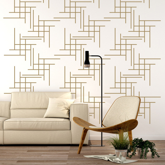 Line Wall Decal, Line Wall Art, Geometric Wall Art, Mid Century Modern Decals