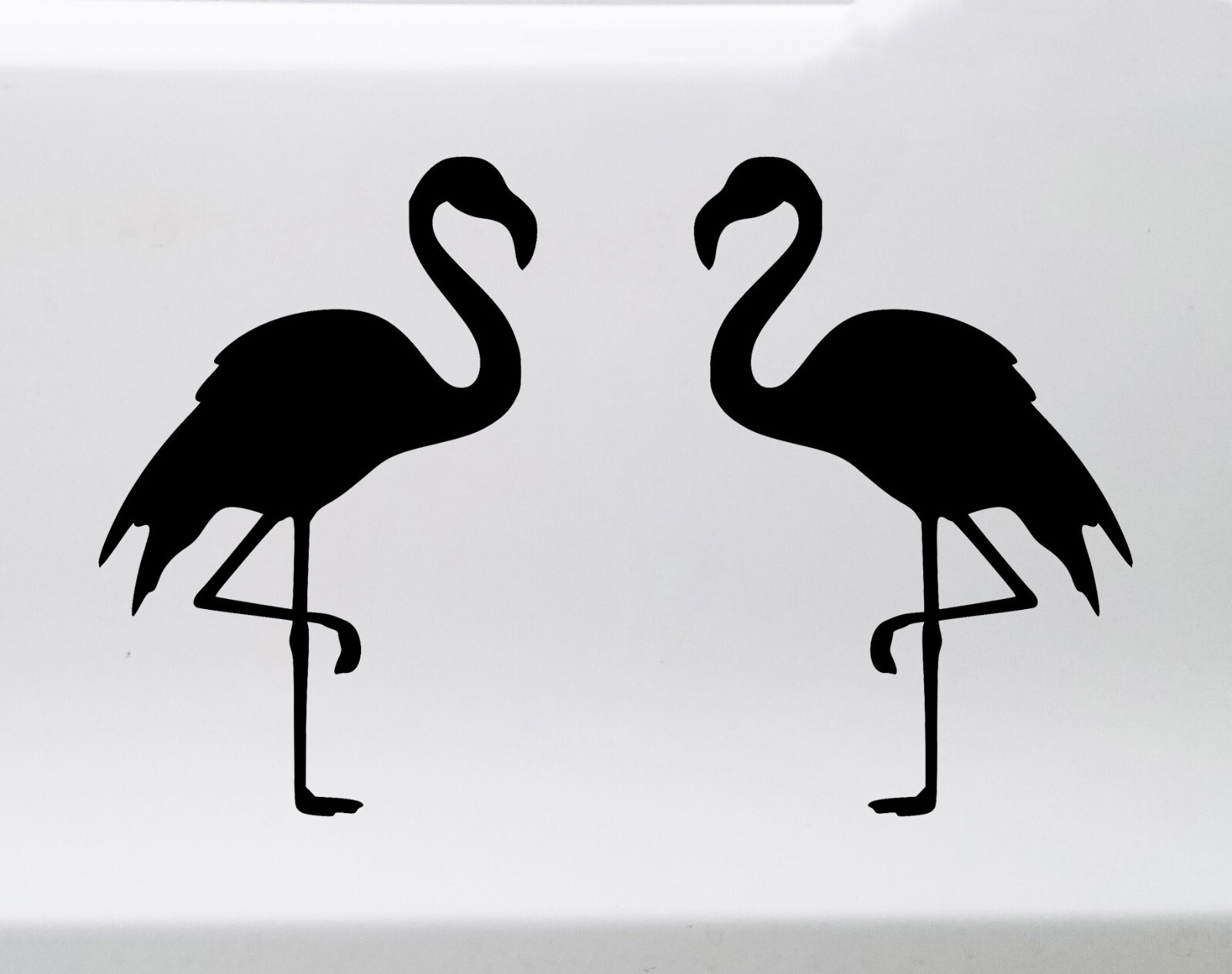 Set of 2 Flamingo Vinyl Decal Stickers – Tropical Bird – Mirrored Set – Die Cut