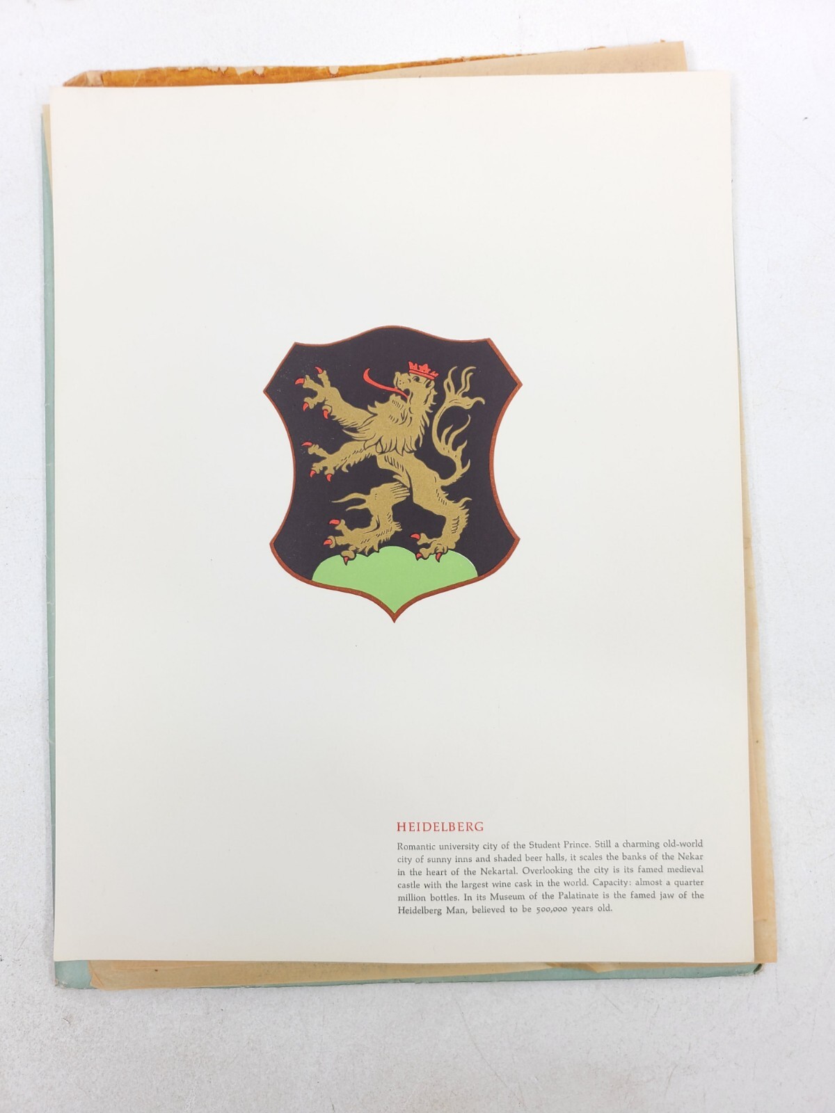 Germany city seal Picture nurnberg frankfurt Stuttgart Heidelberg Vintage Prints