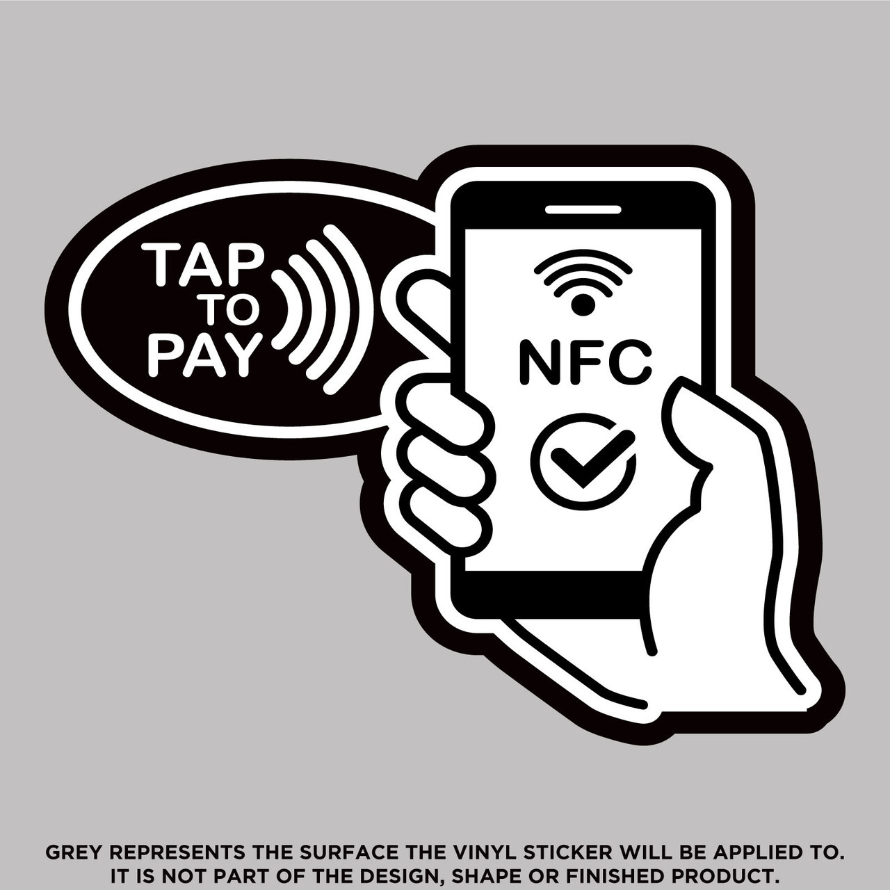 Tap To Pay NFC, High Quality Vinyl Stickers