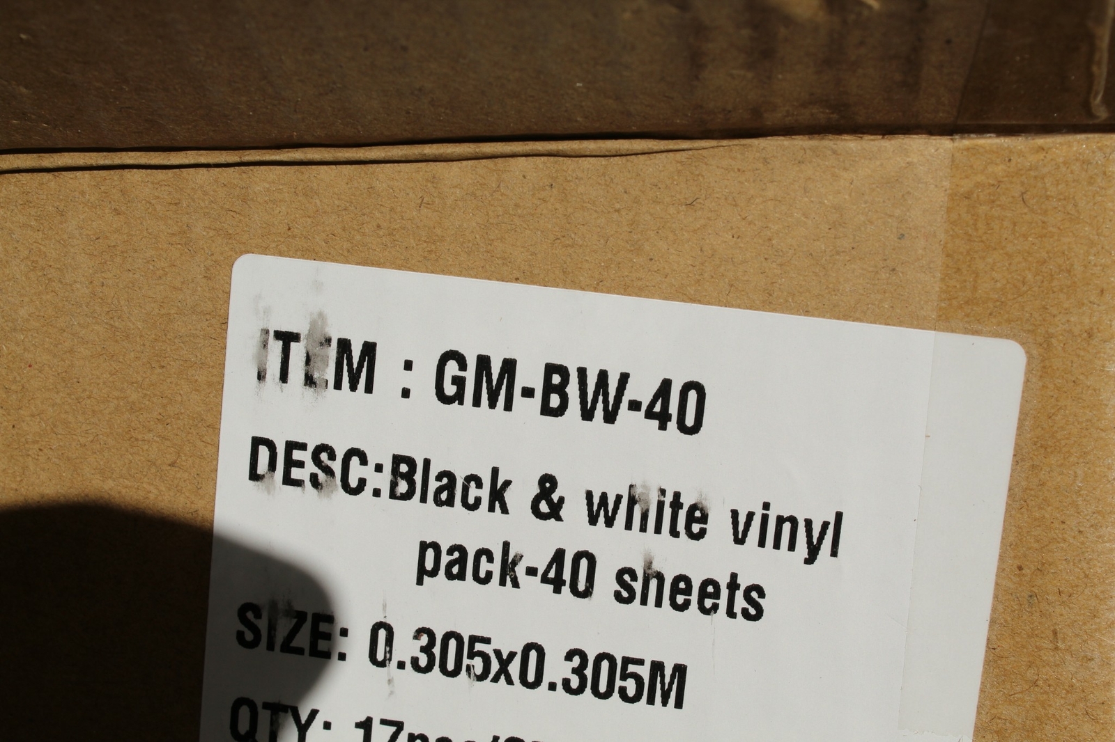 SNC Tuning Adhesive Black White 12"x12" 40pk Mixed Vinyl Sticker Sheet