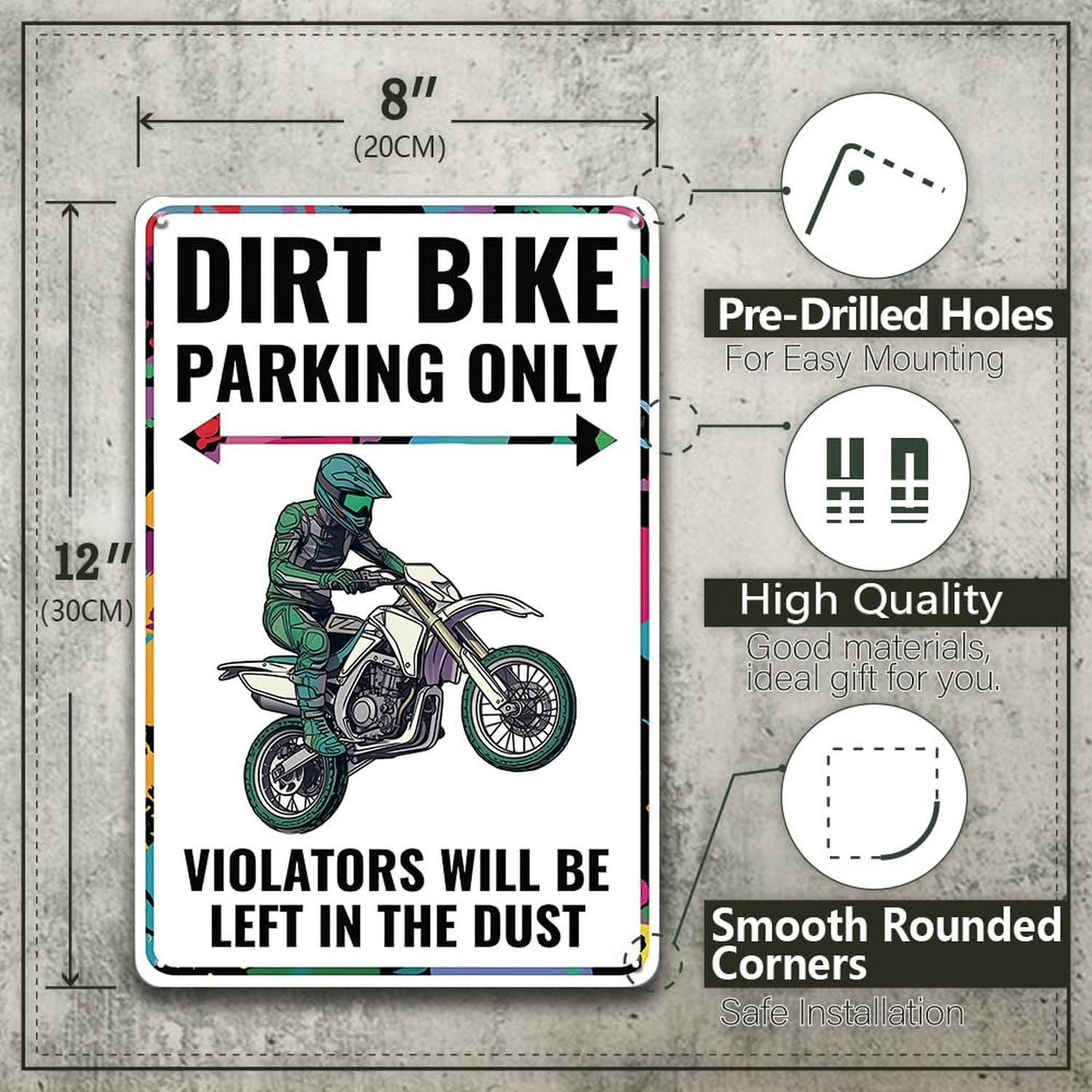 Dirt Bike Accessories Dirt Bike Sign Decor for Boy's Room Mancave Decor Dirtb…