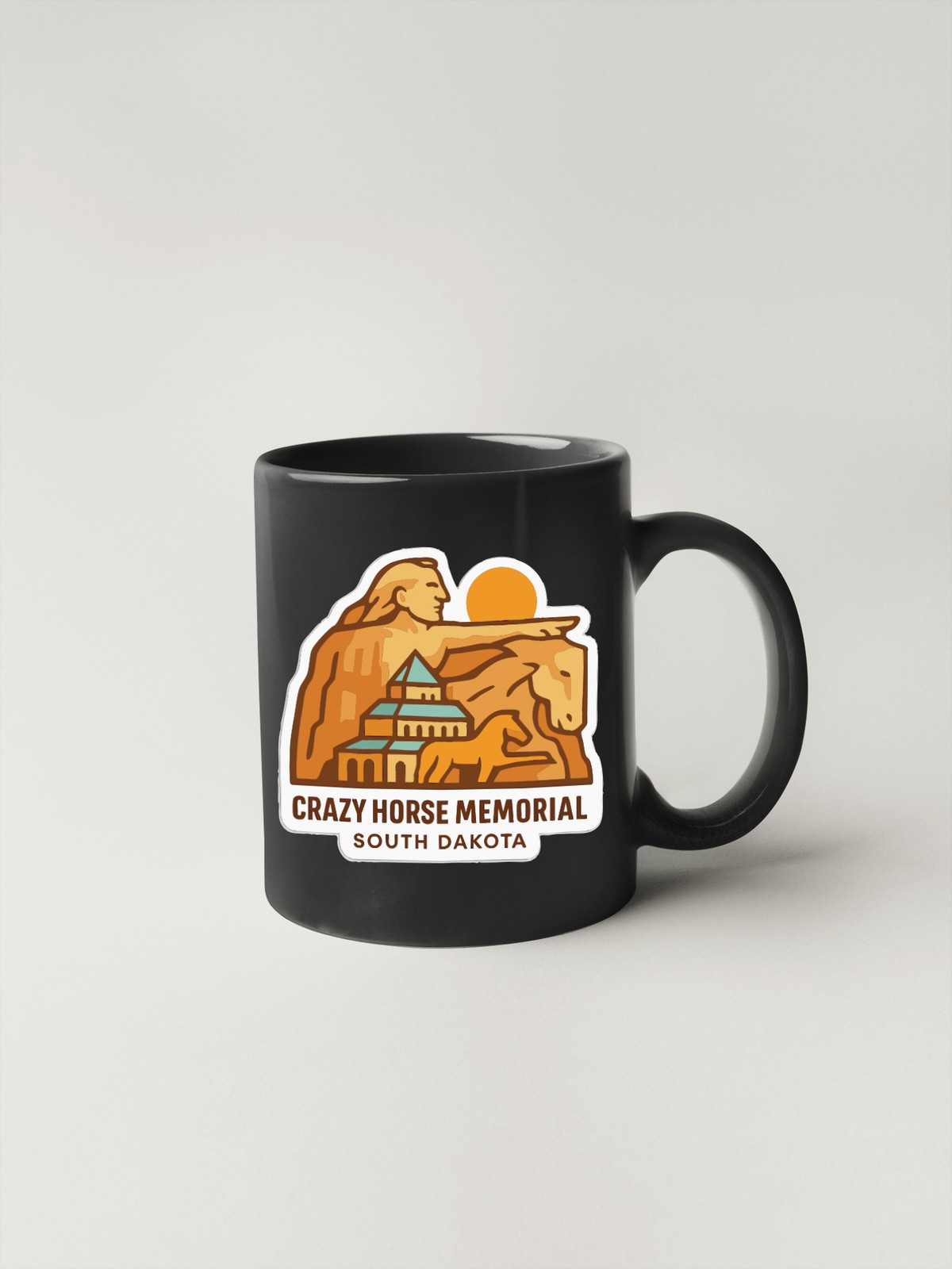 Crazy Horse Memorial South Dakota Sticker Decal Vinyl Die-Cut Symbolic Landmark