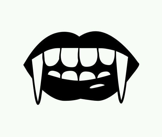 SEXY VAMPIRE LIPS FANGS Vinyl Decal Car Window Wall Sticker CHOOSE SIZE COLOR