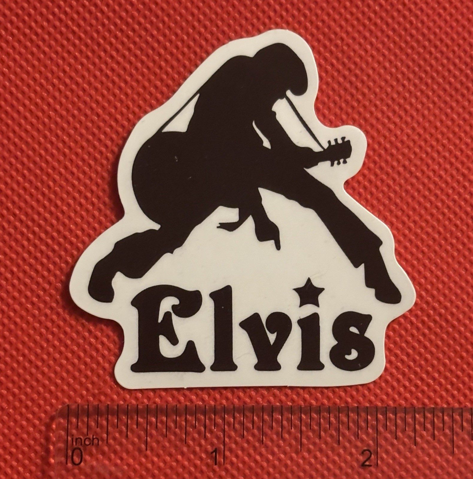 Elvis Guitar Decal Sticker Black And White Fast Free US Shipping 🇺🇸