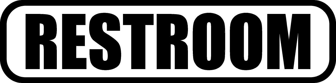 Restroom signs sticker decal business doors LLC Office Employees