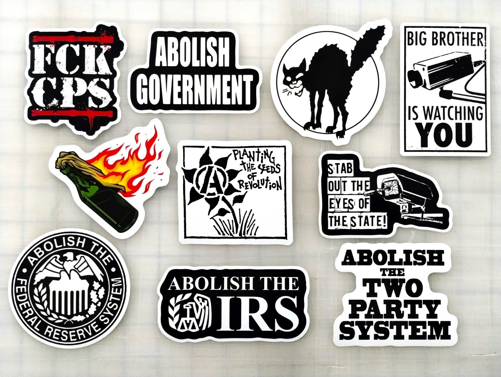 Anarchist Political Sticker Pack SET 1 anarchy anarchism women's rights human