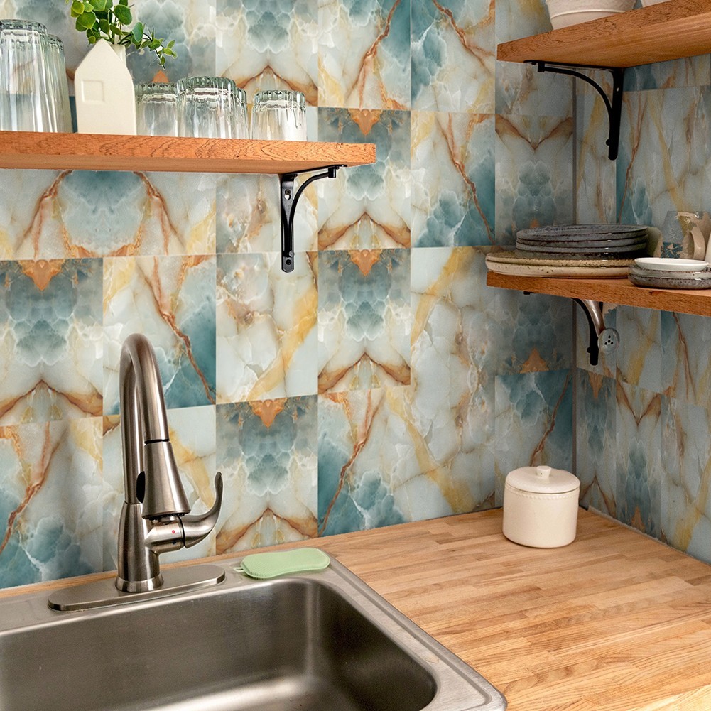 As Shown In The Picture Bathroom Recommended For Sticking To Backsplash Tiles