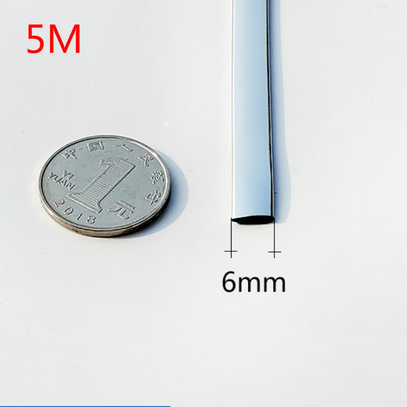 5M Universal Chrome Car Moulding Trim Strip car Door Edge Scratch Protector ..