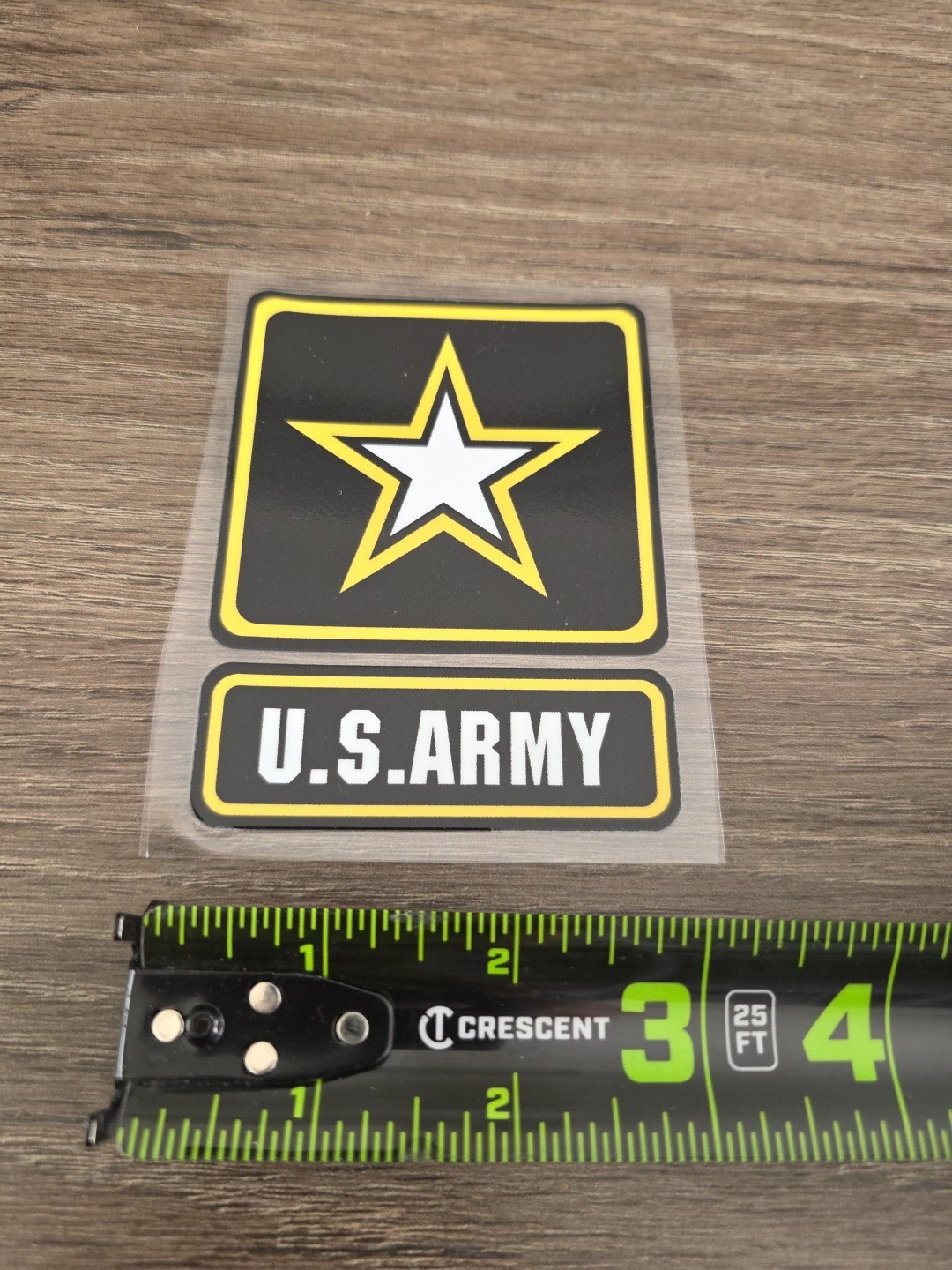 US Army Logo Raised UV DTF Full Color Sticker Decal 4in X 3in