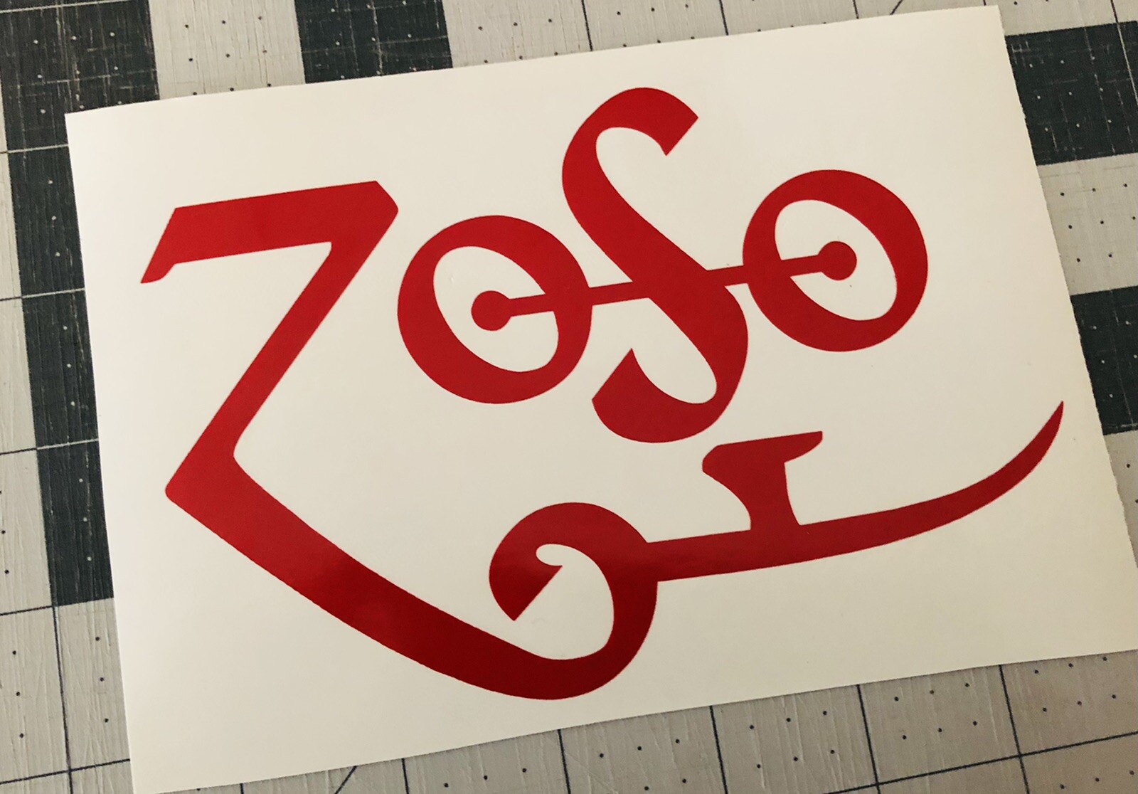 Vinyl Decal for Window – Led-Zeppelin (Zoso), Various Sizes & Colors